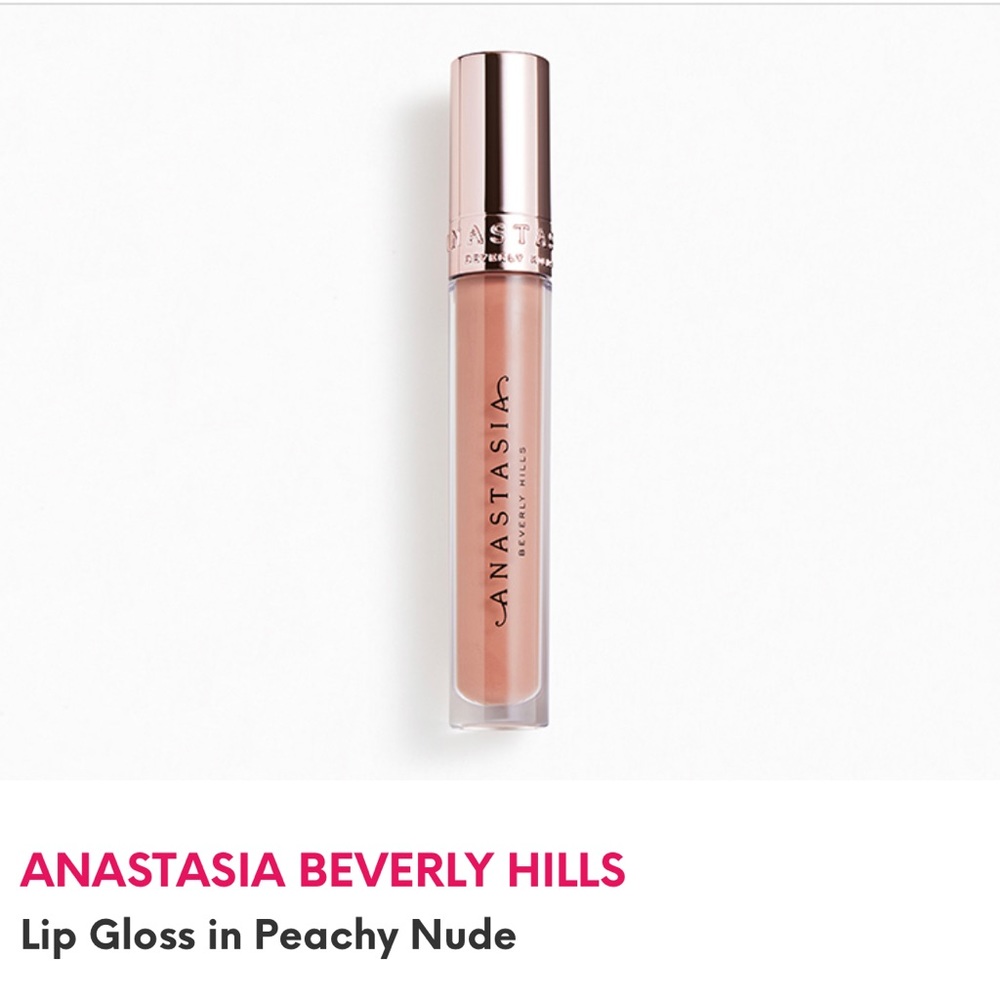 Brand new Anastasia lip gloss in peachy nude full size